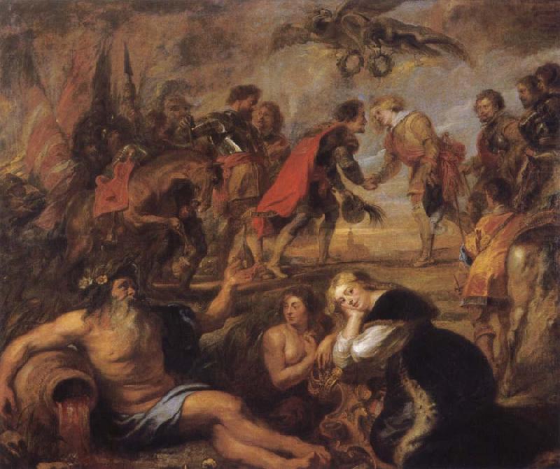 Peter Paul Rubens Meetin of King Ferdinand of Hungary and the Cardinal Infante Ferdinand before the Battle of Nordingen china oil painting image